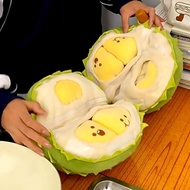 Creative Detachable Durian Plush Toy Fruit Durian Plushie Toy PillowCute Peeling Durian Plush Doll S