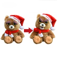 PD010 Feisty Pets Christmax Plush Toy 20cm Tall Bear Change Face Expression From Cute淘气小宠圣诞变脸娃娃