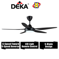 Deka Ceiling Fan (56 Inch) 12-Speed DC Inverter Motor LED Ceiling Fan DDC21L BK / DDC21LBK / DDC 21LBK / DDC 21L BK