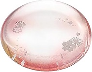 Sunlife O-00868 Chopsticks Rest Glass, 1.8 x 2.0 inches (4.5 x 5 cm), Sakura Song, Pink, Made in Jap