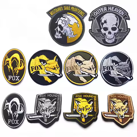 Metal Gear Solid Patch Fox Hound Uniform Patch Militaria Fox Hound Special Force Group Patches Badge