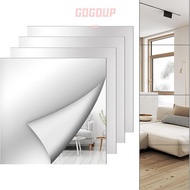 GOGUVO 1pc Acrylic Mirror Sheet, Shatterproof Self Adhesive Non Glass Mirror Stickers,  Simple 1.6mm