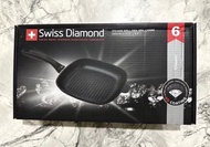 瑞士原裝 Swiss Diamond 瑞仕鑽石鍋 方鑽牛排鍋24cm