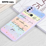 Softcase Glass Kaca Ungu/Lilac Oppo A53 - [GL86] - Case Oppo A53 - Casing Hp Oppo A53 - Case hp Oppo