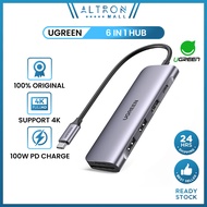 UGREEN 6in1 USB Type C Hub PD Charge 4K HD MI SD TF Card Reader Data Transfer Multiport Adapter MacBook iPad Laptop