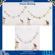 Paper Garland Star Gold | Star Decoration