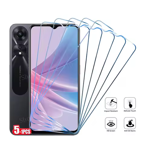 1-5PCS Protective Glass For OPPO A78 A74 A73 A98 A97 A96 A95 A94 Screen Protector For OPPO A17 A16 A
