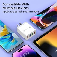 4 USB Charger Quick Charge 3.0 Charger For IP Huawei Mate 30 20 Xiaomi 11 10T Ultra POCO F3 X3 NFC W