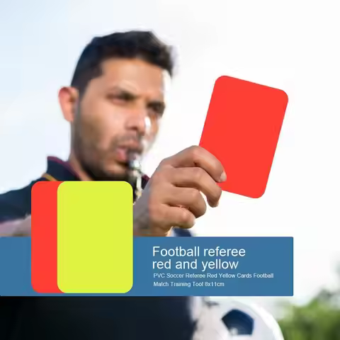 Red Card Classic Delicate Texture PVC Soccer Referee Red Yellow Cards Football Match Training Refere