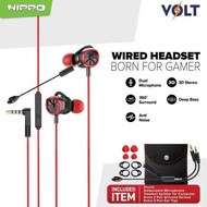 Jm Hippo Volt Wired Headset 3D Stereo With Dual Microphone-Headset