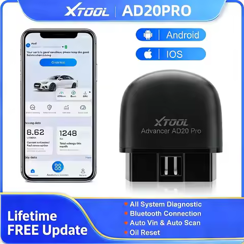 XTOOL Advancer AD20Pro All System Diagnostic Tool OBD2 Bluetooth Scanner Oil Reset Battery Test Driv