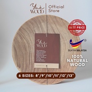 Yue Wood – 5CM Kayu Biawak Round WOOD CHOPPING BOARD PAPAN / PEMOTONG SAIZ BESAR / POTONG TULANG DAG