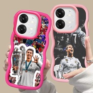 MERAH D-9 Cristiano Ronaldo Pink red Casing for ITEL S25 Ultra A50 A90 P55 A80 black