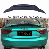 FOR AUDI A5 B8 B8.5 4Door PSM/M4/HK/R/S/V/BLE Style Carbon Fiber Rear Spoiler Trunk Wing 2009-2016