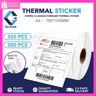 GOPACK A6 Thermal Sticker Roll | Airway Bill | Barcode Shipping Label | Semua Kurier Sticker 100*150mm