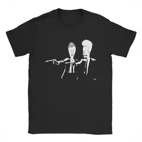 Beavis And Butthead Pulp Fiction Men's T Shirts Creative Tee Shirt Short Sleeve Crew Neck T-Shirt 10