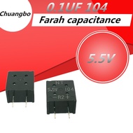 10pcs 5.5V 0.1F Super Capacitor Farad Capacitor 5.5V 104 FM0H104ZF is 100,000 microfarads