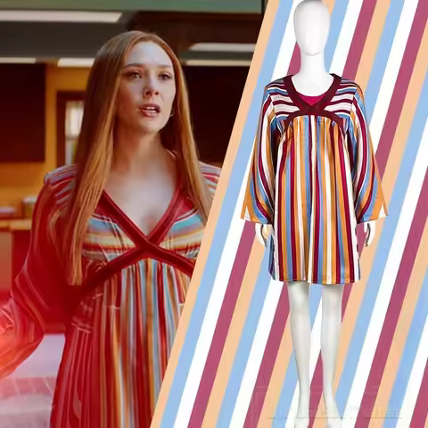 Wanda Vision Pregnancy Dress Cosplay Scarlet Witch Costume Maximoff Suit Halloween Carnival Costumes