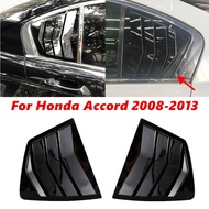 2PCS Gloss Black / Carbon Fiber Style Window Side Car Front Vent Shutter Scoop Louver Cover Trim Sti