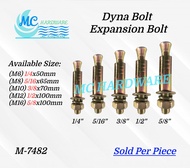 MC HARDWARE M-7482 Dyna Bolt 1/4 TO 5/8 ( Sleeve Anchor ) or Expansion Bolt (SOLD PER PIECE)