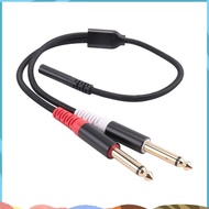 3.5mm to Dual 6.5mm Adapter 3.5mm Audio Aux Cable Double 6.35 1/4 inch Mono to Stereo 1/8 inch 3.5mm
