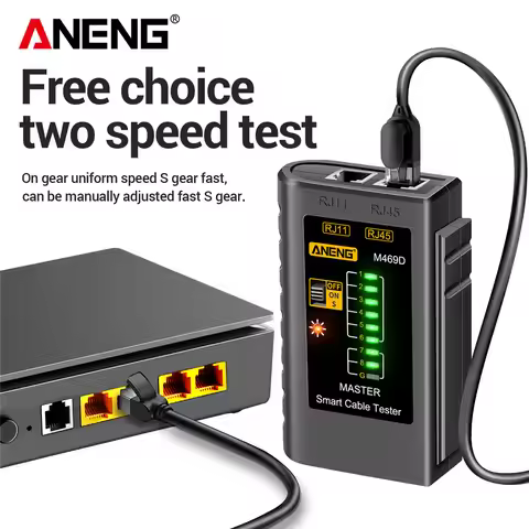 ANENG M469D Tester RJ45 RJ11 RJ12 Network Cable Networking Tool Network Repair CAT5 UTP LAN Cable Te