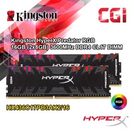 Kingston HyperX Predator RGB 16GB (2x8GB) 3600MHz DDR4 CL17 DIMM (HX436C17PB3AK2/16)