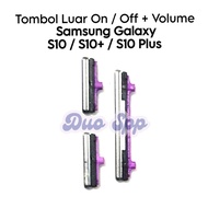 TOMBOL External Button 1 set Power On Off + Volume Samsung Galaxy S10 / S10 Plus / S10+ / SM-G973F /