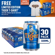 Tiger Lager Beer Can, 320Ml [Bundle of 30]