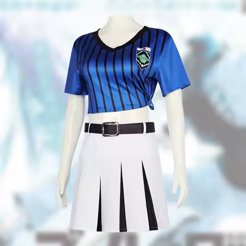 Anime Blue Lock Anri Teieri Cosplay Costume Cheerleading Uniform Skirt Dress Japan Football Union Ha