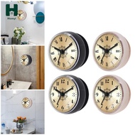 Homyl Wall Clock Non Ticking Shower Clock Bathroom Accessories Waterproof Suction Cup Silent Mini An