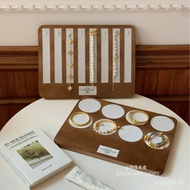 Jewelry Store Display Stand Korean Live Streaming Props Jewelry Wooden Earrings Stud Ring Retro Disp