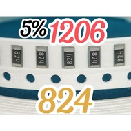 10pcs Chip resistor smd 824 5% size 1206 3216 820K ohm 820Kohm 820 Khom