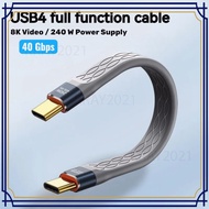 USB Type C Data Cable Thunderbolt 4/3/PD240W 40Gbps 8K 13cm HP537