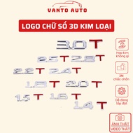 Embossed Digit Logo 1.3 1.4 1.5 1.6 1.8 2.0 2.2 2.4 2.5 2.8 T 3D Metal