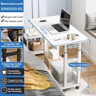 Furniture Meja Samping Adjustable Meja Belajar Portable Meja Laptop Lipat Adjustable dengan Roda