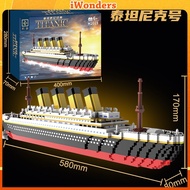 Nano Blocks Creator Expert Titanic Classic Cruise Ship Model Building Blocks Toys Gift
