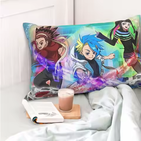 Beyblade X Rectangle Pillowcase Cushion Cover Decor Bedroom Bed Home Comfort Throw Pillow