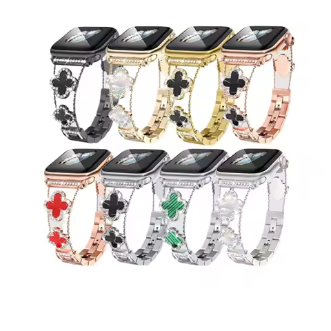 Luxury Clover Strap for Apple Watch iWatch S10 Ultra 2 3 Elegant Lightweight Band