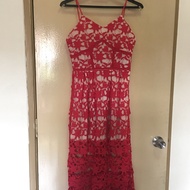 Red Lace Maxi Dress