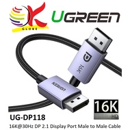 UGREEN 16K DISPLAY PORT DP 2.1 MALE TO MALE CABLE WITH NYLON BRAIDED WITH HIGH SPEED DISPLAY PORT CA