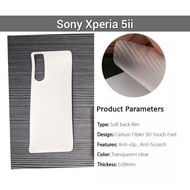 Anti-Scratch Back sony Xperia 5 ii mark film 3D skin carbon fiber garskin SO-52A, XQ-AS52, XQ-AS62, 