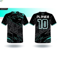 Bu Bola Black Sport TShirt Soccer Jersey Custom Name and Number/ Jersey Bola Football Malaysia Bu Su