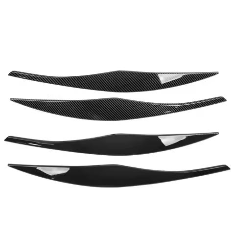 2PCs Front Headlight Eyebrow Cover Car Exterior Trim Replacement for BMW 3 Series E90 E91 Sedan Tour