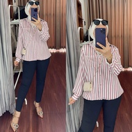 Kemeja basic Tabiko atasan salur kantong satu cocok buat kerja dan santai