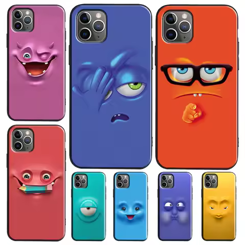 3D funny face Cute Case For Oppo A5 Pro A15 A17 A57 A77 A60 A80 A40 A18 A38 A58 A78 A98 A96 A76 A16 