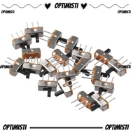 OPTIMISTIVF 20pcs Toggle Switch, 2 Position 4mm Toggle Micro Slide Switch, Miniature 1P2T Vertical S