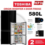 Toshiba 4 Door (580L / 530L) GR-RF531WI-PMY(60E) INVERTER Refrigerator Peti Sejuk 4 Pintu