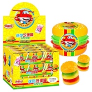 Gummy Wholesale Fruit Flavor Snacks QQ Sugar Gummy Candy Burger Children's Golden Rice Mini Burger S