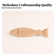 Wooden Aquatic Creature Ornament Engraved Details Carved Aquatic Creature Ornament Lightweight